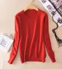 Swetery kobiet 2023 Europejski sweter Wysokiej jakości czysty kolor jesienny wiosna moda pullover z kaszmirem Kopa kaszmirowa