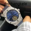 Relógios Milles de luxo Richardmill Watch Richards Business Leisure Mens Fashion Totalmente Automático Mecânico Personalizado Diamante Incrustado Oco Out Cool Fly