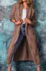 Cardigan Long décontracté en tricot pour femme, pull vert, vêtements d'extérieur, pulls Y2k en manteau solide, rose Vintage Cardigans