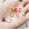 Fishing Hooks Fishing Hooks Lures Jig Heads With Double Eye Ball Head Sharp For Bass Trout Freshwater Saltwater Mti Pack Drop Deliver Dh4Lx