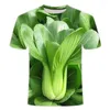 Herren-T-Shirts, lustige T-Shirts, Lebensmittel, Gemüse, Obst, Pfeffer, 3D-Druck, Streetwear, Männer und Frauen, modisch, übergroßes Hemd, Kinder, Jungen, T-Shirts, Tops