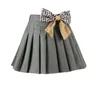 Baby flickor veckade kjolar barn tutu kjol med bowknot