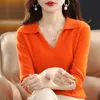 Women's Sweaters Women Knitted All-match Solid Sweaters Autumn Winter Warm Clothing Stylish Sexy Loose Casual Long Sleeve V-Neck Pullovers Tops 230912