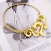 Halsband örhängen Set Round Ball Metal Gold Color Long Bridal For Women Christmas Födelsedagsgåva