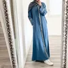 Abbigliamento etnico Musulmane Donne musulmane Abito Medio Oriente Abaya Dubai Turchia Abiti Caftano Intarsiato Ramadan Abito Jilbab Eid Mubarak Hijab A031