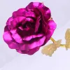 Nytt mode 24K Gold Foil Plated Rose Creative Gifts Lasts Forever Rose för Lover's Wedding Valentine Day Gifts Home Decoration Flower