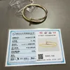 18k Real Gold Material Charm Tjock Nail Armband med Diamond of Empty Inside For Women Engagement Jewelry Gift Have Stamp Box Certificate PS9204