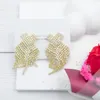 Hoop Ohrringe Elegante Weibliche Quaste Bling Shinning Strass Tropfen Baumeln Stud Frauen Hochzeit Schmuck Geschenke Ohr Nägel