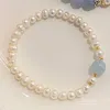 Bransoletka dla świeżej wody Perła kryształowe kryształowe koraliki bransoletki moda kobiety letnie plażowe elastyczne bransoletki przyjaźni