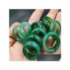 Anneaux de bande 100 Jade fin naturel en M taille mixte anneau 100Pcslot A65548347709 livraison directe bijoux Otusq