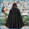 Women's Cape Hoodie Cape för män Hooded Cloak för Cosplay Costume Halloween Costume For Men Women For Nightclub Stage Tongsg L230914