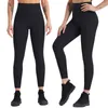 Pantalones activos Yoga para mujer Cintura alta y elevación de cadera Apretado Desnudo Secado rápido Correr Fitness Largo