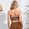 Débardeur dos nu Sexy pour femmes, imprimé Floral court, soutien-gorge épicé pour fille, vêtements d'intérieur, pull d'été européen et américain