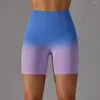 Actieve shorts Dames Snoep Geleidelijke fitnesslegging Hoge taille Sportlegging Korte yogabroek Trainingskleding voor sportkleding Gym