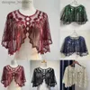 Women's Cape Women's 1920 -tal sjal Beaaded Sequin Deco Evening Cape Bolero Flapper täcker Gatsby -tema och bröllopsfest sjal 110G L230914