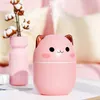 Humidifiers Portable 200ml Air Humidifier Cute Kawaii Aroma Diffuser With Night Light Cool Mist For Bedroom Home Car Purifier Humificador L230914