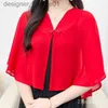 Damenumhang! qipao Für Cheongsam Halter Rock Chiffon Cape Sonnenschutz Schal Top frauen Oberbekleidung 2021 Sommer Neue Kurze und Dünne L230914