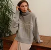 Kvinnors tröjor 2023 Autumn/Winter New Fashion Brand Fashion Women's Sweater High Neck Solid Color Women's Knitwear