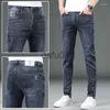 Jeans masculinos jeans masculinos primavera outono polido denim lavado masculino estiramento cinza moda coreana luxo fino trabalho desgaste roupas masculinas hip-hop pa2994 x0914