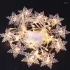 Stringhe Fiocco di neve LED String Light Decorazioni di buon Natale per la casa 2023 Cristmas Ornament Navidad Noel Regali di Natale Anno 2024