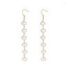 Boucles d'oreilles pendantes Minar inhabituelle perle d'eau douce naturelle longue gland boucle d'oreille pour les femmes perles brin goutte bijoux de fête de mariage