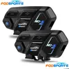 Motorfiets Intercom Originele Fodsports M1S Pro Helm Bluetooth Headset 8 Renners 2000M Voice Commond Groep Intercomunicador Moto Drop Dhgub