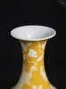 Vases Ceramic Vase Light Luxury Rich Yellow Flower Arrangement Lucky Decoration Living Room Entrance TV Cabinet