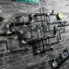 Dekorativa figurer järnvatten rör vägg dekoration hem bar internet café restaurang kreativ hängning