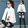 Women's Cape ! qipao Mink Fur Cape and Shawl Small Coat Women's Short Autumn and Winter Thickening Cardigan Wedding with Cheongsam Cl L230914