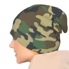 Berets Camouflage Grün Stilvolle Stretch-Strick-Slouchy-Beanie-Mütze Multifunktions-Totenkopfmütze für Männer und Frauen