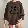 Women's Hoodies Women Fashion Print Crewneck Loose Sweatshirt Casual Long Sleeve Pullover Tops Ropa De Mujer