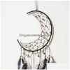 Other Home Decor National Moon Dream Catcher Feather Wall Hanging Decorations For Window Pendant Drop Delivery Garden Dhhf0