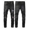 Jeans pour hommes 2022SS Nouveaux jeans hip-hop de créateurs européens et américains pour hommes High Street Fashion Tide Brand Cycling Motorcycle Wash Patch le245t x0914