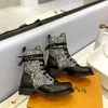 Designer Women Boots Wonderland Flat Ranger Bott Vintage Paris Metropolis Kidek Boot Skórzowe terytorium zimowe motocyklowy motocyklowy botki Chelsea Trainer