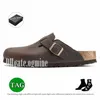 Designer Boston Zachte Voetbed Slippers Suède Slides Casual Slippers Klompen Kurk Plat Voor Dames Heren Klomp 35-457xCx#