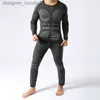 Sous-vêtements thermiques pour hommes Sous-vêtements thermiques pour hommes Costumes de sport pour hommes Vêtements de compression pour cyclisme en plein air Vêtements respirants à séchage rapide Fitness Survêtements de course 230