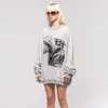 Sweatshirts FEAROFGOD x RRR 123 Co branded Sweater Gods Mark Print Mens Loose Round Neck Womens Couple oversize Sweater