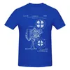 Men's T Shirts Film Student Projector Patent Shirt O-neck Cotton Short Sleeve