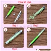 Ballpoint Pens Wholesale Students Colorf Crystal Ball Diy Blank Pen School Office Signature Bh2542 Tqq Drop Delivery Business Indust Dhyu7