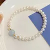 Bransoletka dla świeżej wody Perła kryształowe kryształowe koraliki bransoletki moda kobiety letnie plażowe elastyczne bransoletki przyjaźni