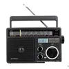 Rádio tr618 portátil fl-band fm/am/sw usb tf cartão suporta mp3 com alto-falante plug drop delivery eletrônica telecomunicações dhum6