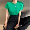 T-shirts femme PLAMTEE T-Shirts Slim Sexy 2023 été élégant manches courtes Chic décontracté OL coton Streetwear solide T-Shirts hauts