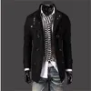 Men's Trench Coats 2023 spring and autumn doublebreasted collar badges men's Korean version of the Slim long trench coat black 230914