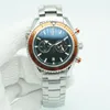 Planet Miernik Limited Blue 007 Watch Zegarek 44 mm kwarc Chronograph Ocean Diver 600M ze stali nierdzewnej