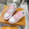 Дизайнерские мужские кроссовки Virgil Trainer Повседневная обувь Низкая телячья кожа Abloh Черный Белый Зеленый Классические накладки на платформе Уличные кожаные кроссовки Размер 36-45