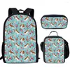 Sacs d'école sac à dos ensemble motif chien fleur étudiants cartable 3 pièces/ensemble enfants sac à dos Mochila Escolar