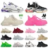 Nouveau 2023 Crystal Bottom 17w Femmes Hommes Casual Chaussures Papa Plate-forme Designer Triple S Noir Blanc Rouge Réédition Marque De Luxe Paris Plat Multi-couleur Lilas Violet Baskets