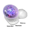 Nachtlichter Diamant Aurora Borealis LED-Projektor-Beleuchtungslampe Farbwechsel 8 Stimmungen USB-Licht mit Lautsprecher Neuheit Geschenk Drop Deliv Dh4S3