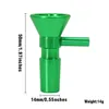 14mm Mâle Coloré Bol En Métal Pour Narguilé Verre Bong Bubbler Tuyaux Portable Poignée Remplaçable Herbe Sèche Tabac Huile Rigs Perruque Wag Bongs