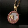 Pendant Necklaces 12 Zodiac Sign Necklace Copper Clavicle Chain Leo Aries Pisces Pendants Charm Star Choker Astrology Gold Chains For Dhsqw